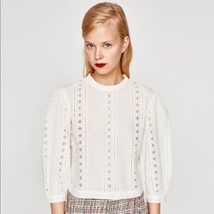 Zara Top with Schiffli Lace